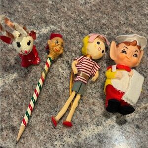 Lot of Vintage Christmas trinkets.